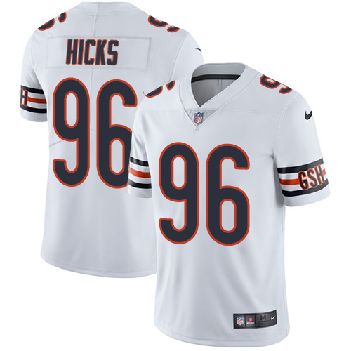 Nike Bears #96 Akiem Hicks White Men's Stitched NFL Vapor Untouchable Limited Jersey - Click Image to Close